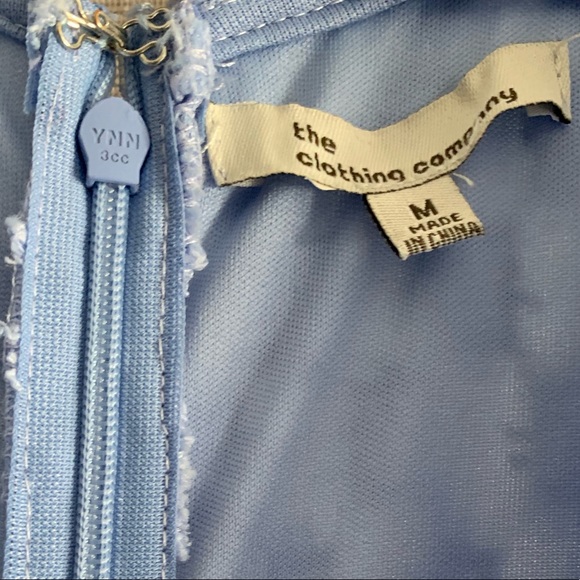 Powder Blue Lace Maxi Dress - Picture 5 of 8